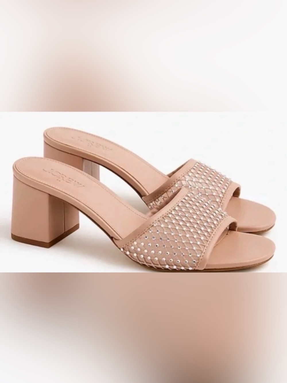 J. Crew Rhinestone Mesh Mule Heels - brand new in box. Original price $128